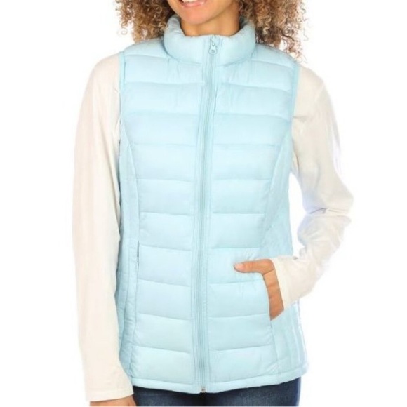 Reel Legends Jackets & Blazers - NWT! Reel Legends Women’s Light Blue Puffer Vest Zipper Pockets Size Small